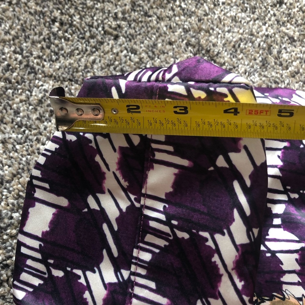 Henri Bendel Rare Izak Nylon Satin Purple Patterned Shopping Tote Disc. - Picture 9 of 10